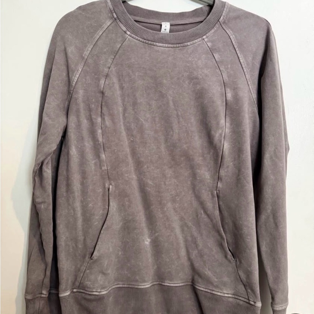 lululemon athletica Gray Crew Neck Sweater